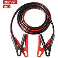 MVPOWER Cables de Arranque 6M 1500A 30mm² para 12V y 24V Incluye Guantes y Bolsa de Almacenamiento - CE para Automóviles…